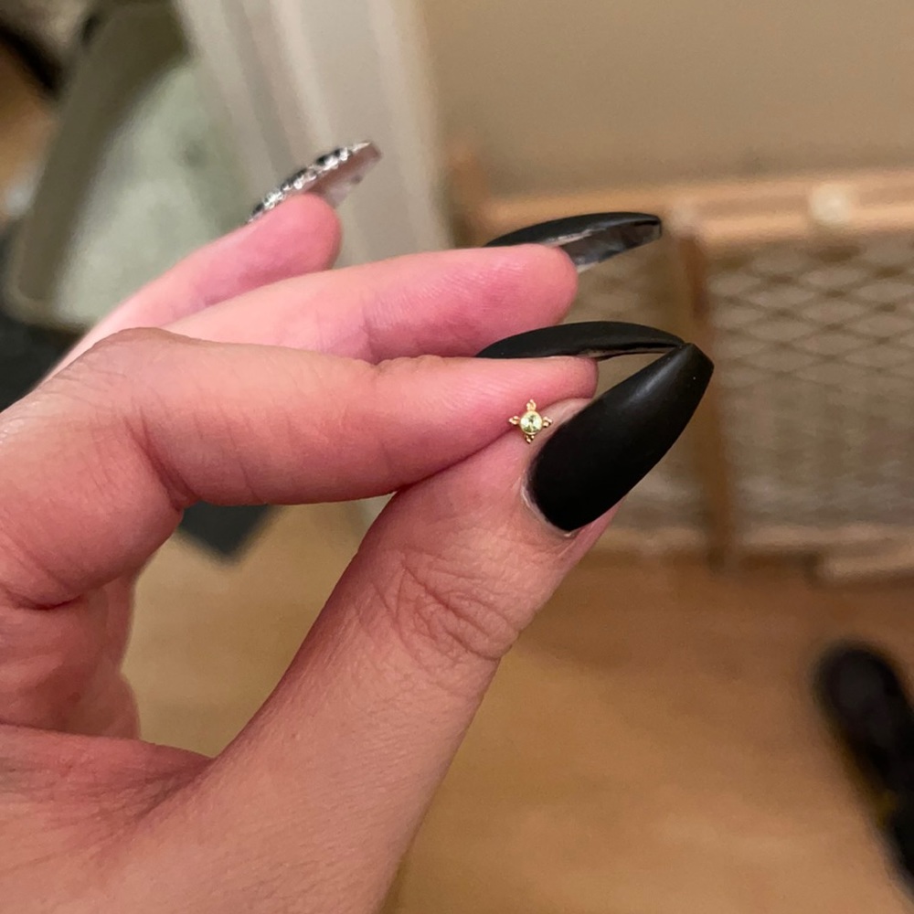 Mini kandy BVLA yellow gold and peridot